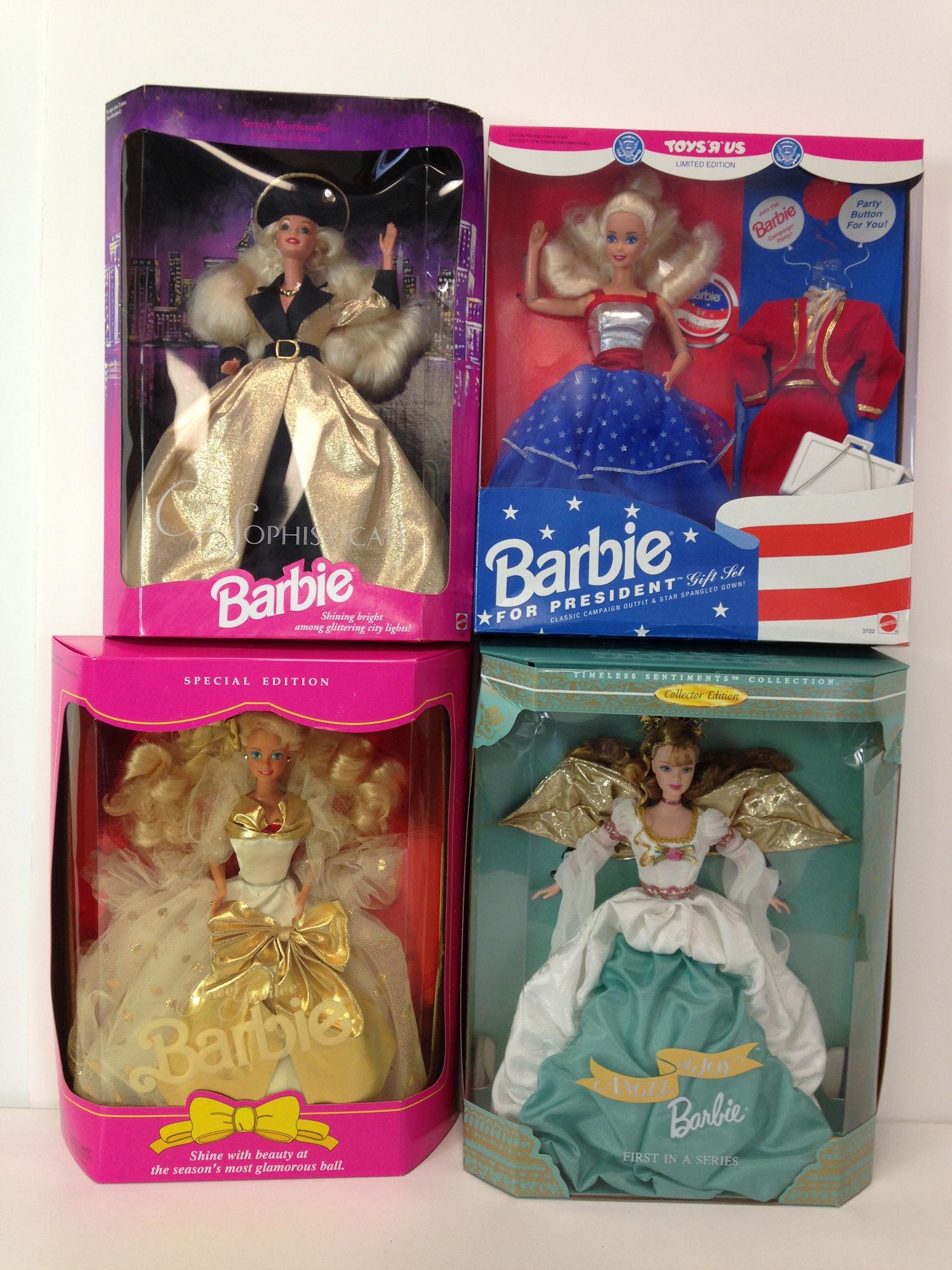(4) NRFB BARBIES INCLUDING "SWEET JUBILEE", "ANGEL OF (1 of 1)