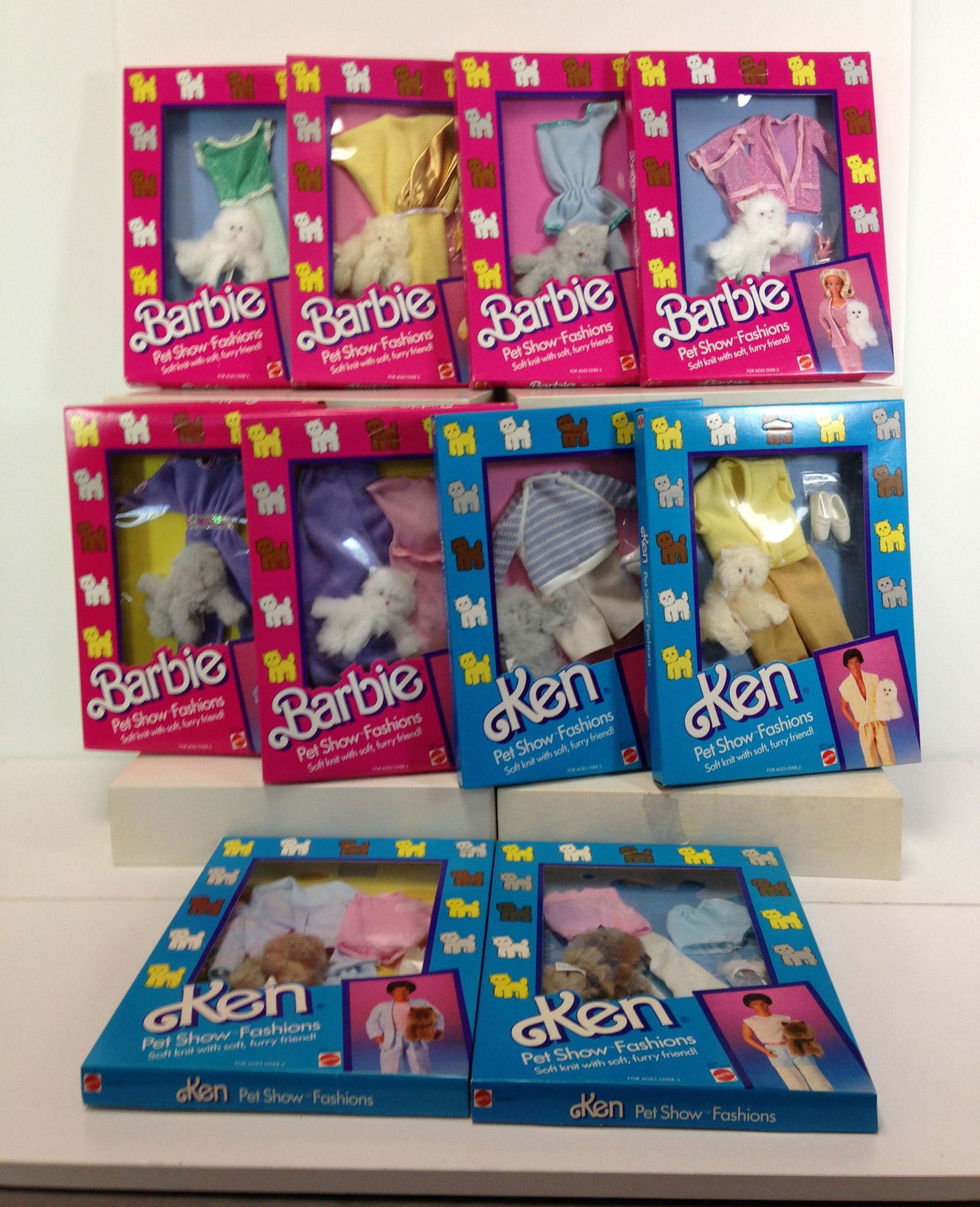 (10) NRFB VINTAGE "PET SHOW" BARBIE AND KEN FASHIONS (1 of 1)