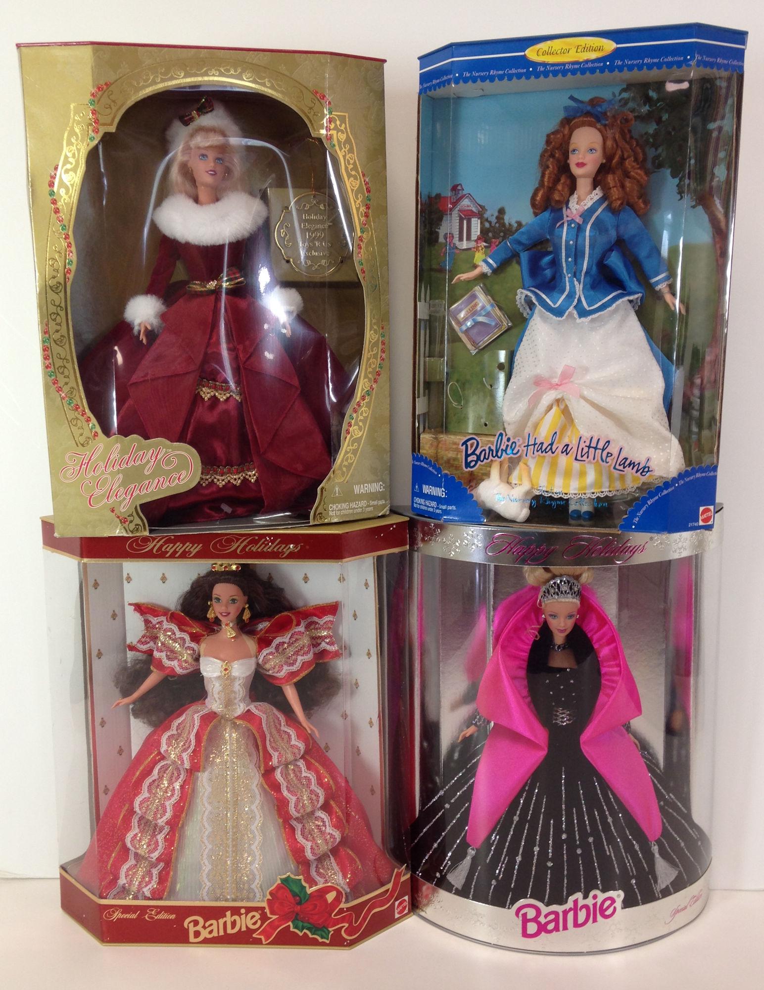 (4) NRFB BARBIES INCLUDING "BARBIE HAD A LITTLE LAMB", (1 of 1)