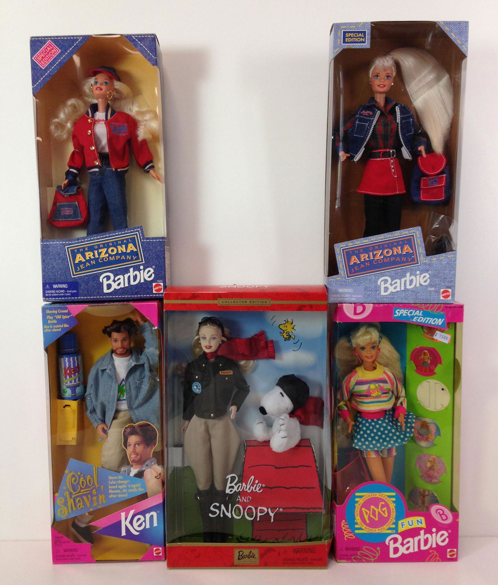 LOT (5) BOXED BARBIE AND KEN DOLLS NRFB. INCLUDES (1 of 1)