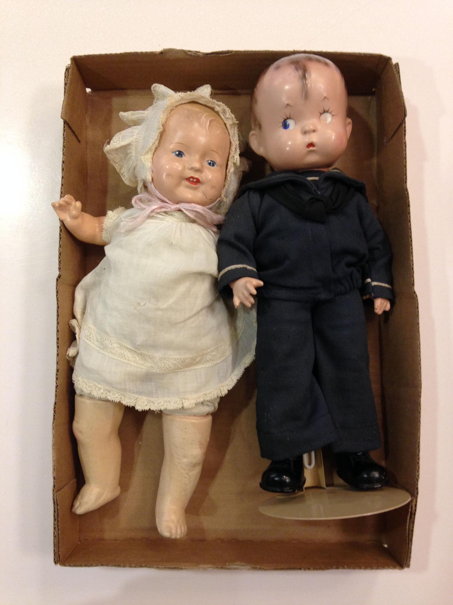 (2) COMPOSITION PAINTED EYE DOLLS INCLUDING EFFANBEE (1 of 3)