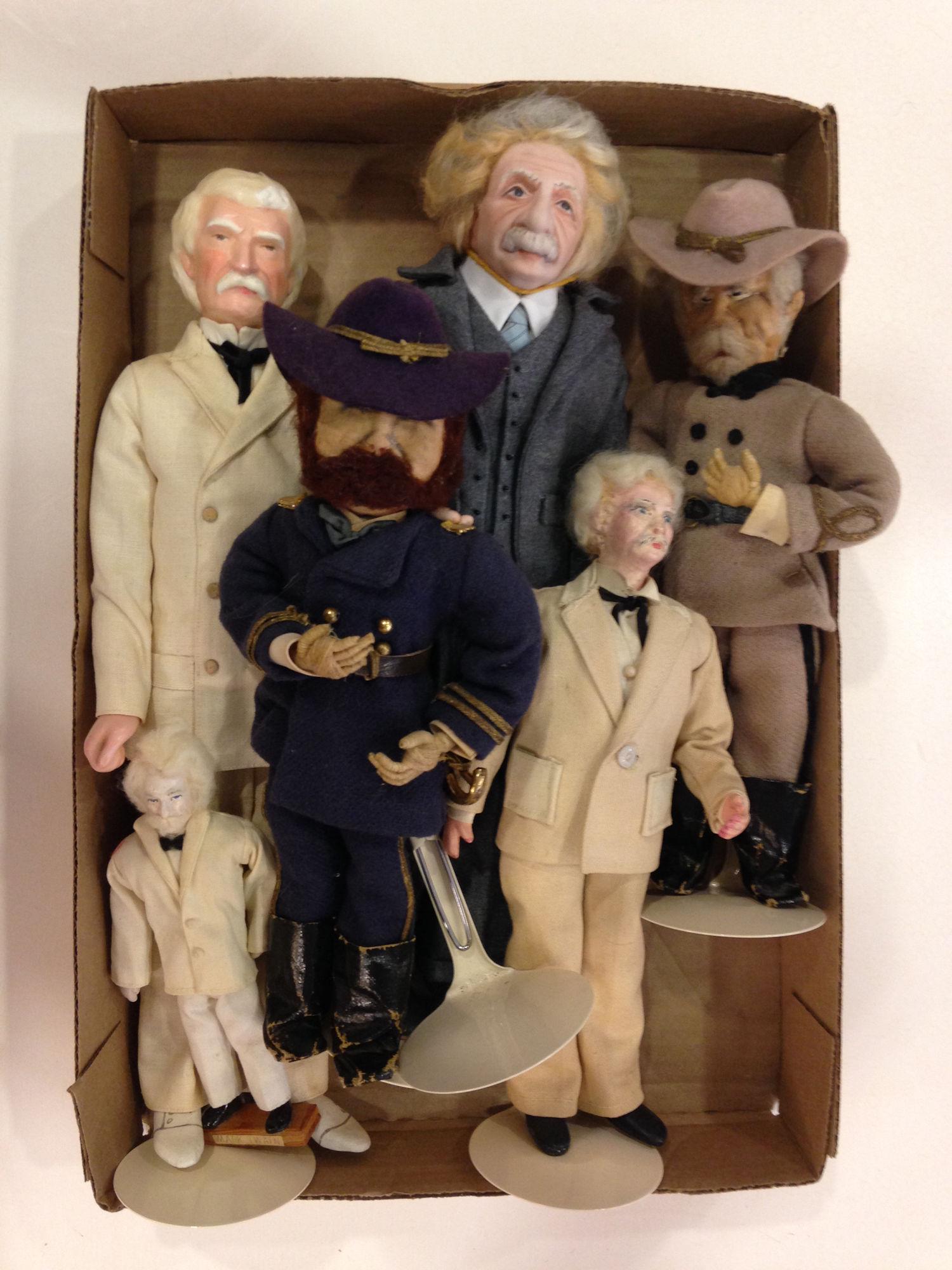 LOT (6) ARTIST DOLLS INCLUDING (3) MARK TWAIN AND (1) (1 of 1)