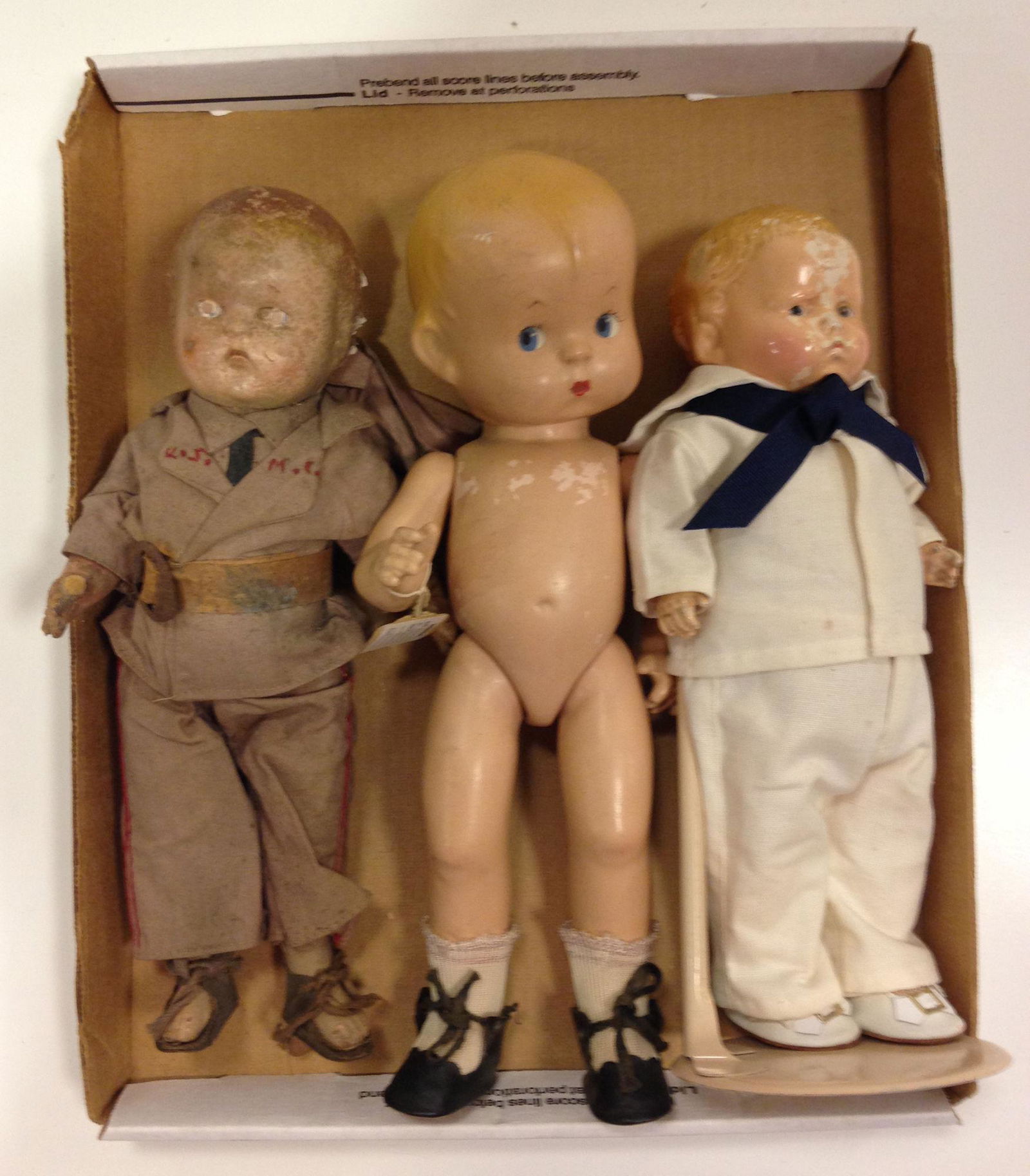 (3) COMPOSITION CHARACTER DOLLS INCLUDING SKIPPY (1 of 1)