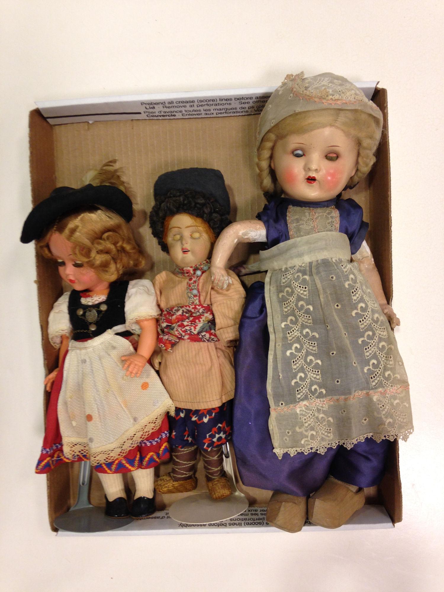 (3) DOLLS IN REGIONAL DRESS INCLUDING 15" COMPOSITION (1 of 1)
