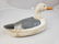 WHITE WOODEN DUCK DECOY