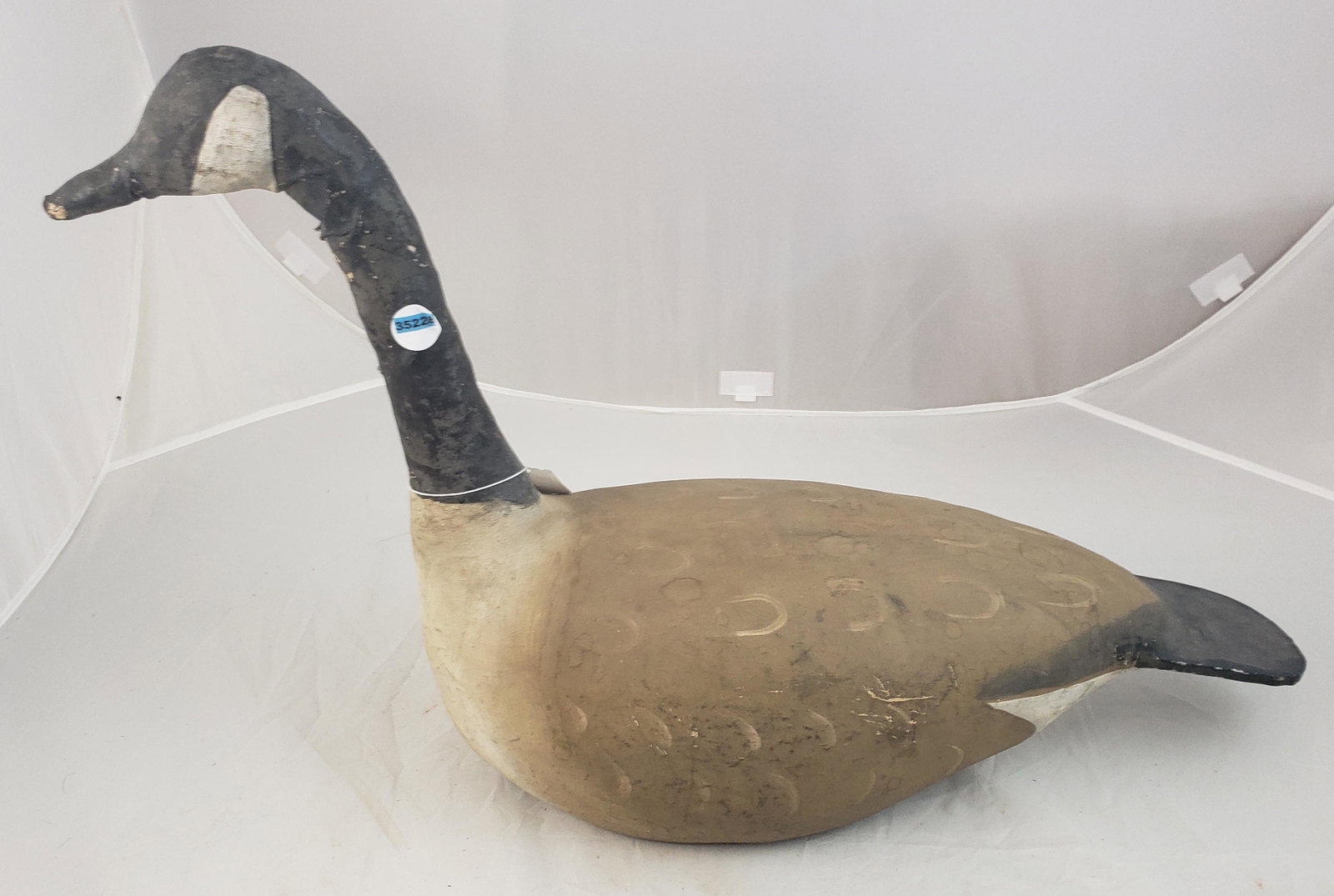 CANVAS GOOSE WITH INITIALS T.W.K: CANVAS GOOSE WITH INITIALS T.W.K