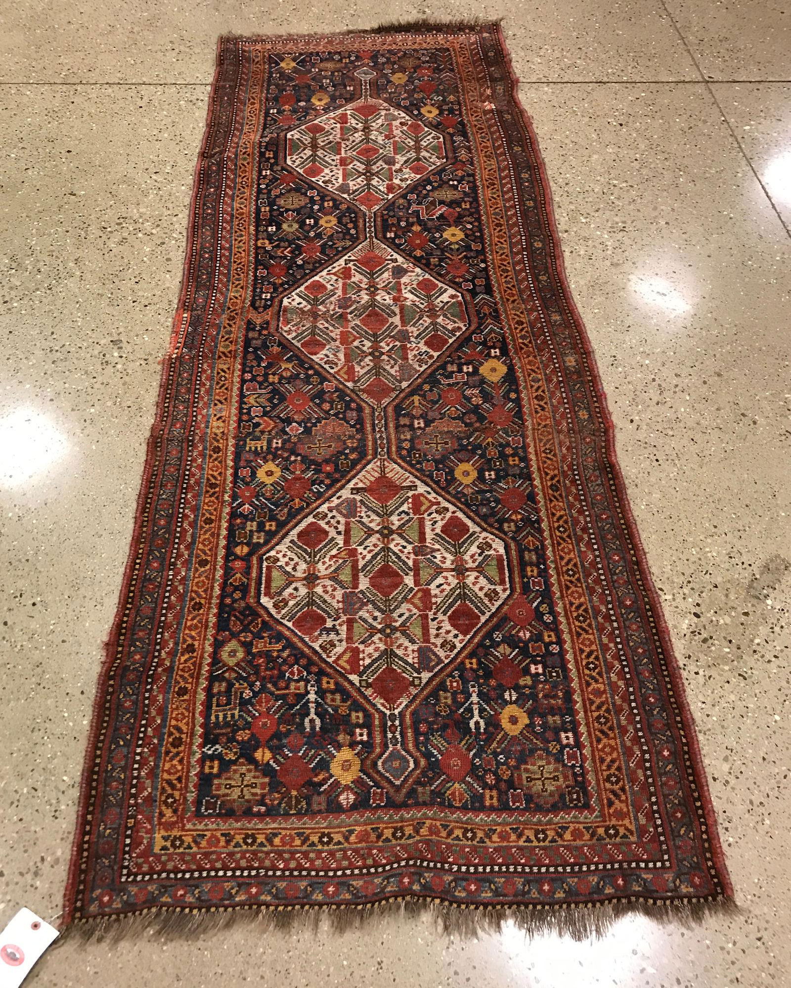 ORIENTAL RUG - ANTIQUE PERSIAN 3'3" X 9'6" (1 of 2)
