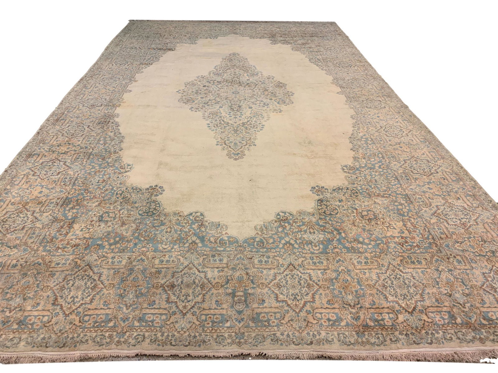 ORIENTAL RUG PERSIAN KIRMAN RUG CIRCA 1940s 11' 8" X (1 of 9)