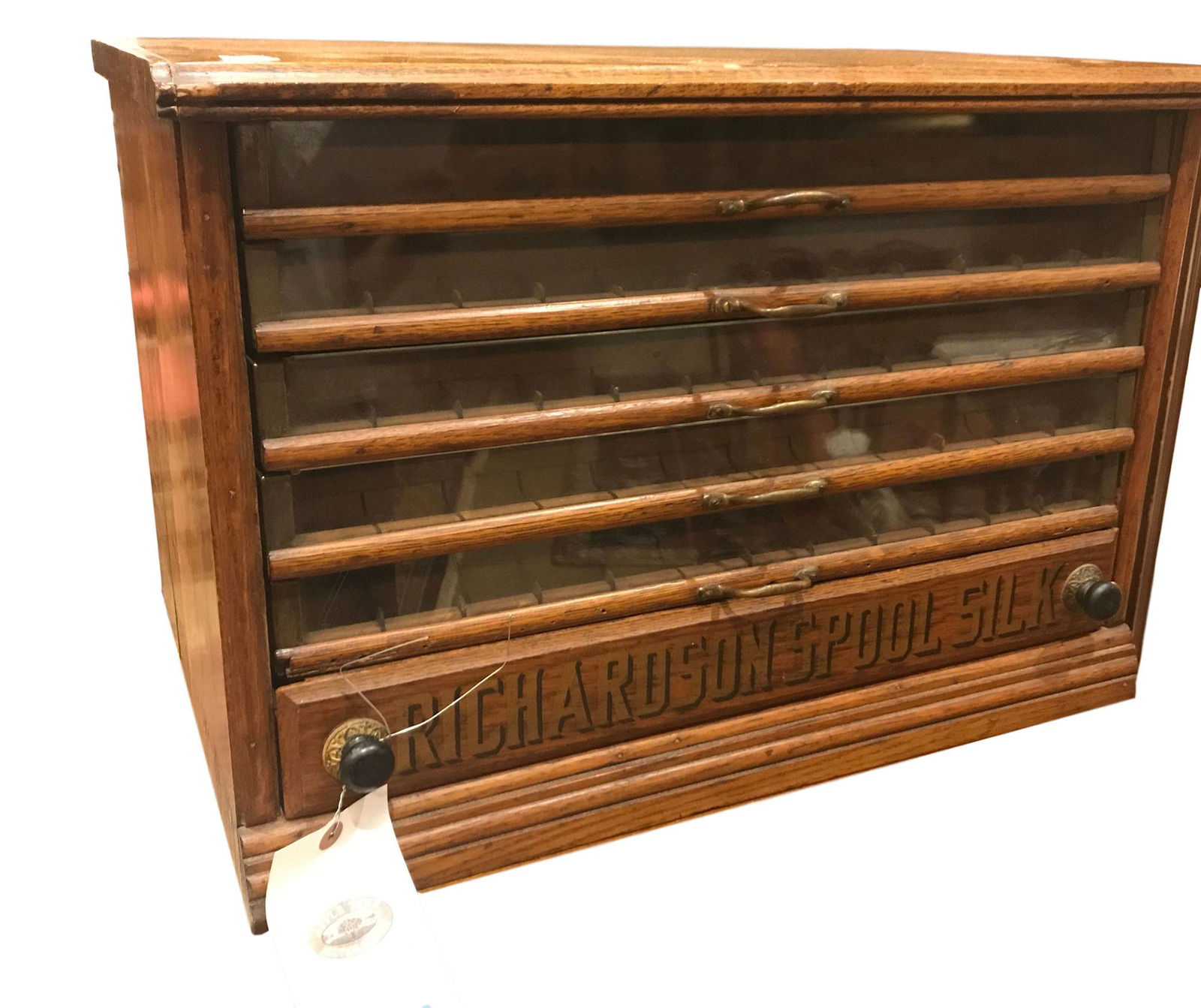 RICHARDSON SPOOL SILK OAK 6 DRAWER CABINET 21.5" X 15" (1 of 11)