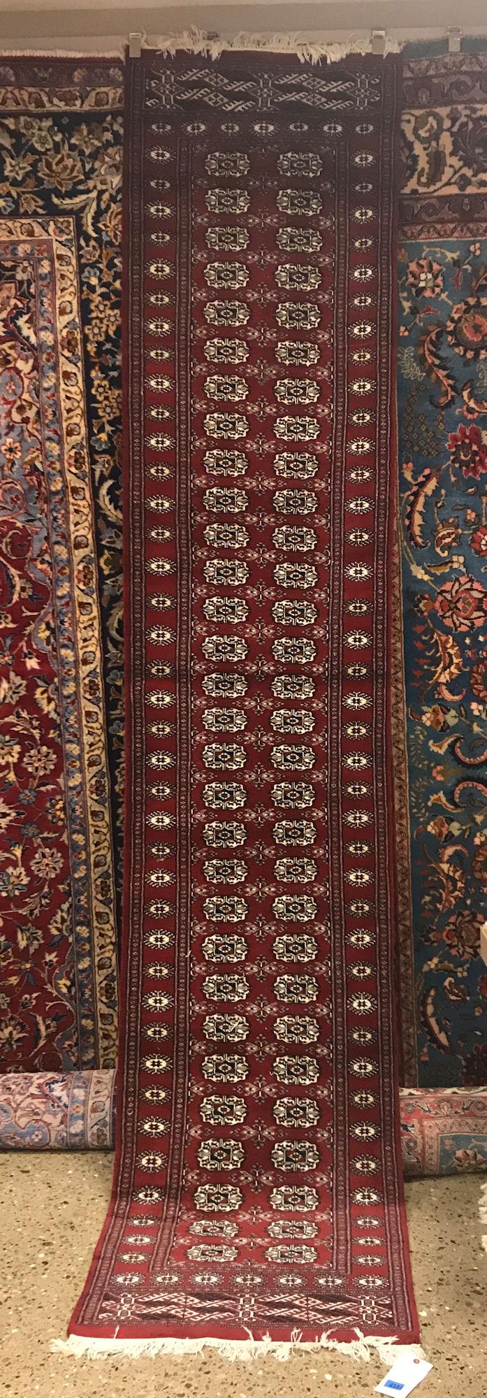 ORIENTAL RUG PERSIAN BOKARA RUNNER  2'6" X 12" (1 of 4)