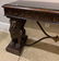 CONSOLE TABLE WITH LION PEDESTALS AND FAUX MARBLE TOP - 4