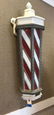 KOKEN DECO STYLE RED AND WHITE LEADED GLASS BARBER'S