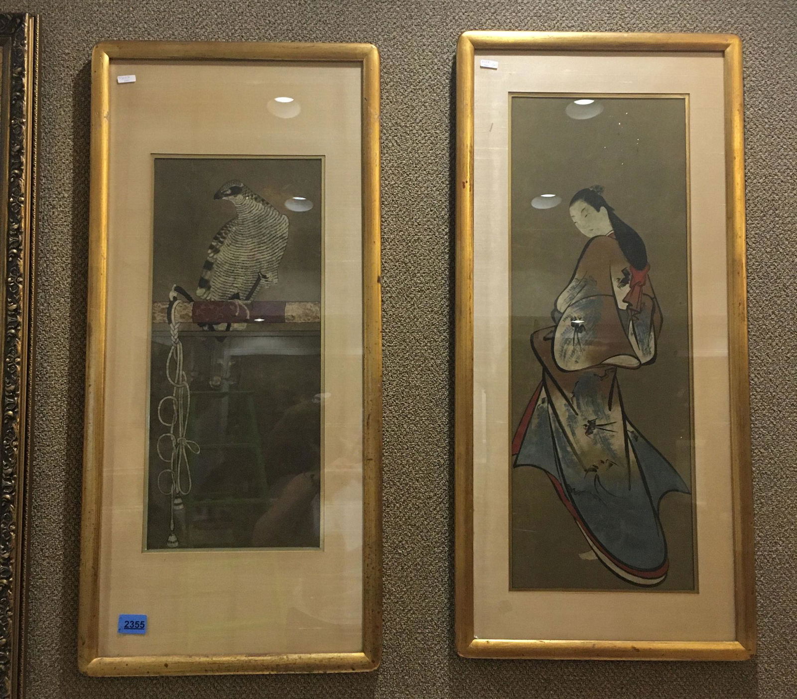 2 JAPANESE PAINTINGS, LATE EDO OR EARLY MEIJI (LATE (1 of 3)