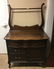 TURN OF THE CENTURY OAK WASHSTAND WITH TOWEL BAR, 34" X