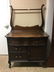 TURN OF THE CENTURY OAK WASHSTAND WITH TOWEL BAR, 34" X - 2