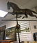 WEATHERVANE WITH COPPER HORSE ON WOODEN BASE WITH IRON - 2