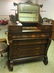 FLAME MAHOGANY EMPIRE CHEST WITH 4 DRAWERS AND 2 - 2