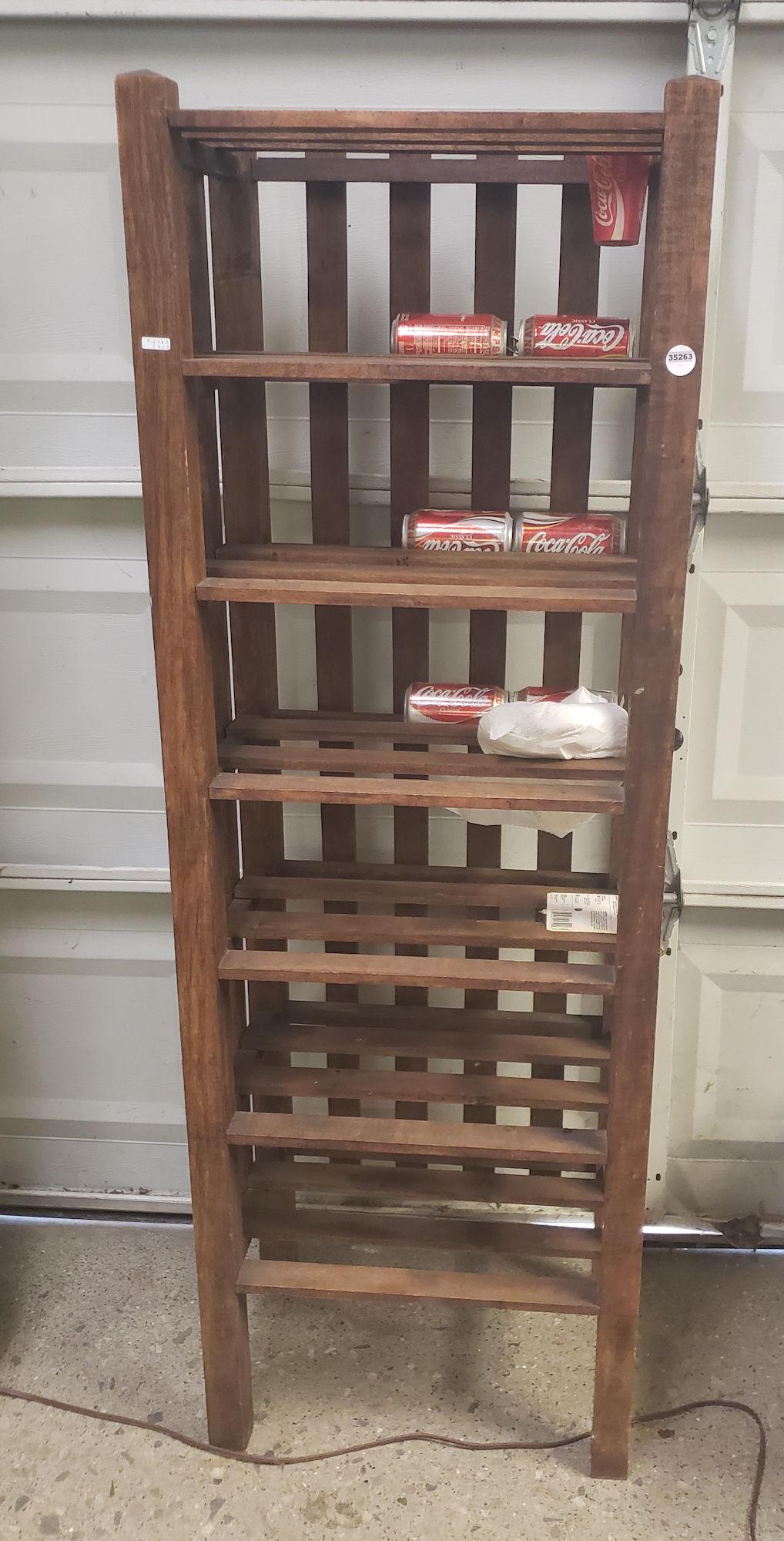ARTS AND CRAFT STYLE SEVEN SHELF OPEN BOOKCASE: ARTS AND CRAFT STYLE SEVEN SHELF OPEN BOOKCASE