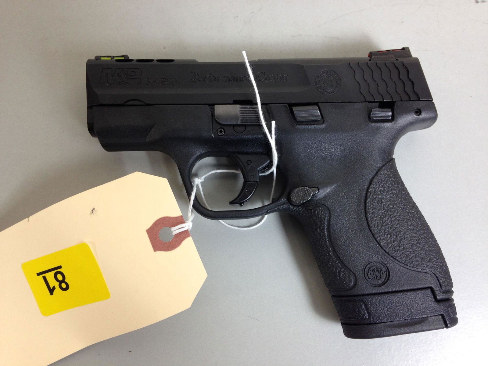 SMITH & WESSON MODEL M&P 9 SHIELD 9MM CALIBER SEMI-AUTO: SMITH & WESSON MODEL M&P 9 SHIELD 9MM CALIBER SEMI-AUTO PISTOL SN: HDU7530, INCLUDING ORIGINAL BOX, 2 MAGAZINESBY BIDDING ON THIS LOT BUYER ACCEPTS RESPONSIBILITY OF KNOWLEDGE OF STATE AND FEDERAL LAW