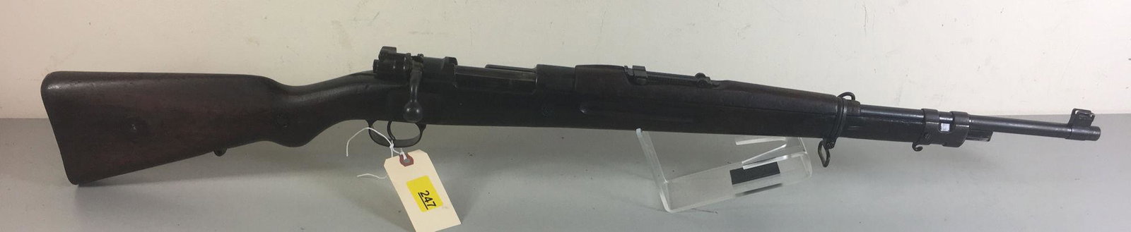 MAUSER MODEL 1908/43 7MM BOLT RIFLE SN: 2240: MAUSER MODEL 1908/43 7MM BOLT RIFLE SN: 2240BY BIDDING ON THIS LOT BUYER ACCEPTS RESPONSIBILITY OF KNOWLEDGE OF STATE AND FEDERAL LAWS FOR RECEIVING THIS ITEM.