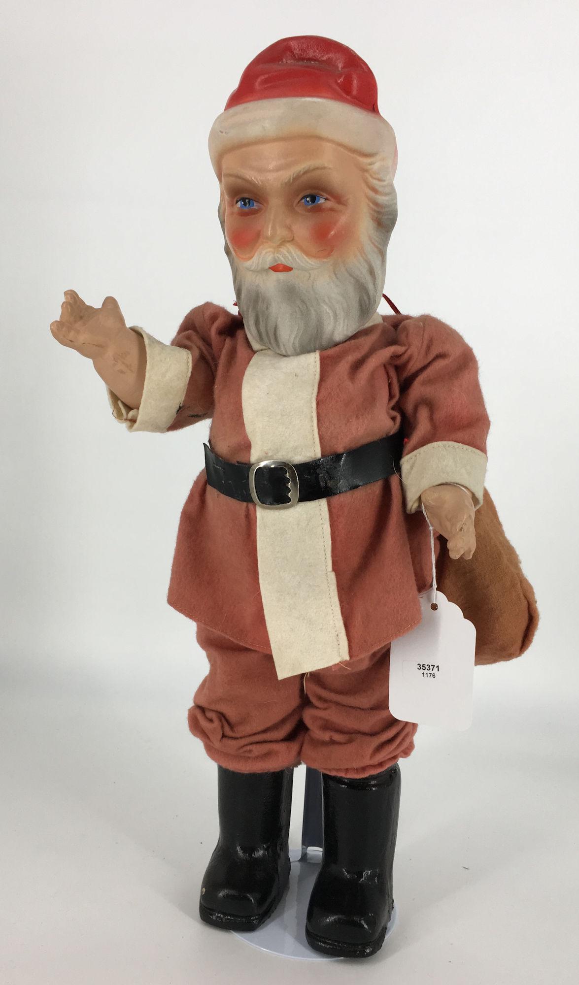 19" VINTAGE COMPOSITION SANTA WITH JOINTED HEAD AND (1 of 1)