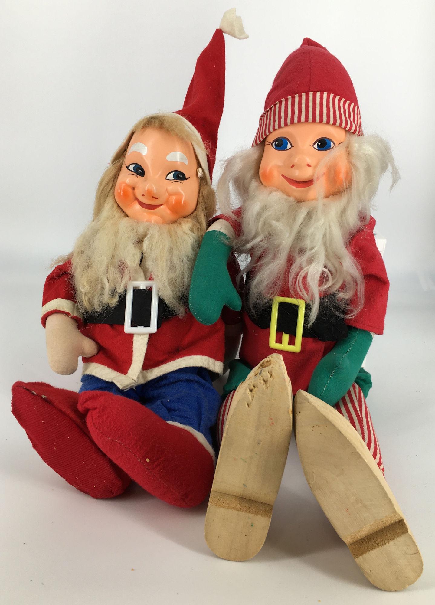 BOX LOT CHRISTMAS INCLUDING 2 SANTA ELVES, ONE IS (1 of 1)