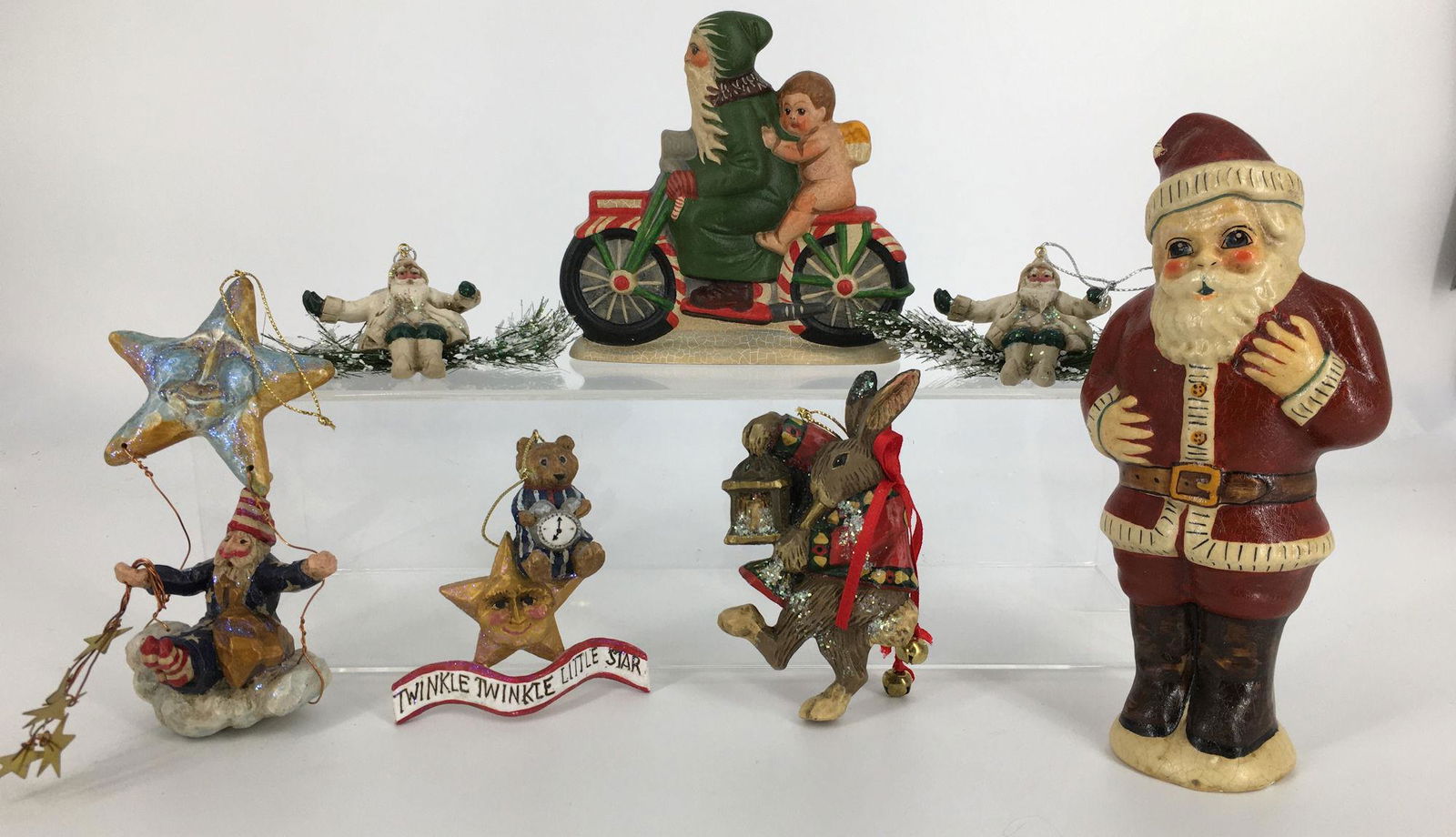 BOX LOT CHRISTMAS INCLUDING VAILLANCOURT SANTA ON (1 of 2)