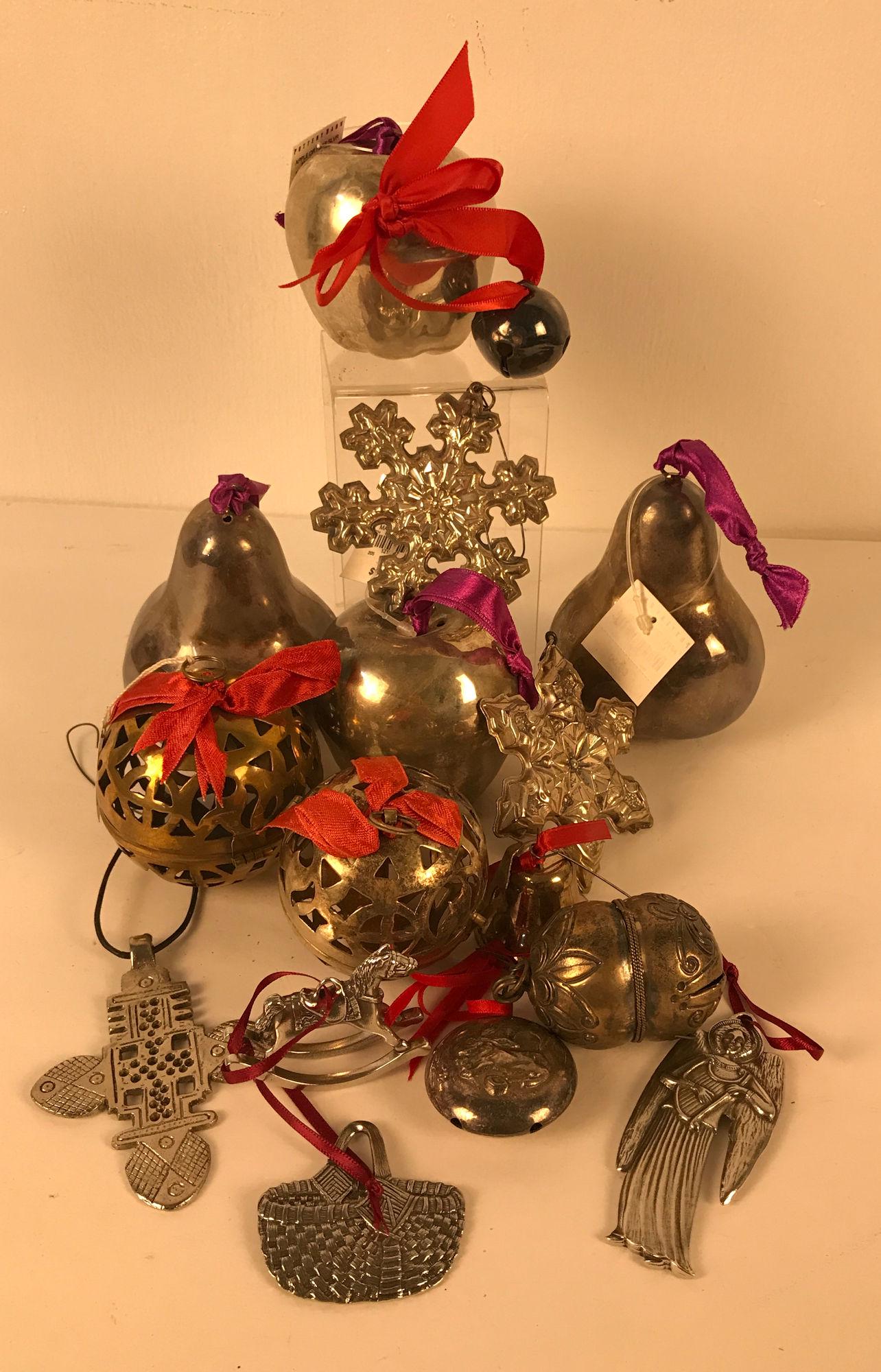 BOX LOT CHRISTMAS INCLUDING SILVER PLATE AND SILVER (1 of 1)