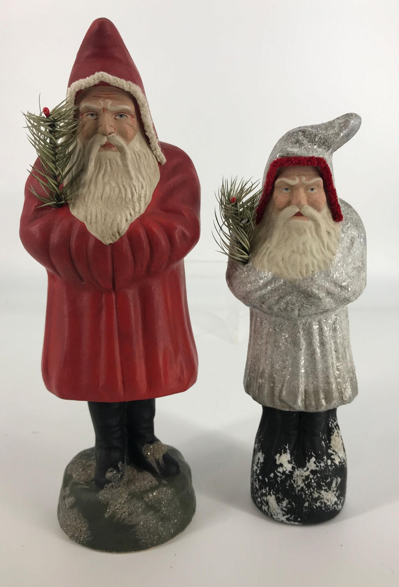 BOX LOT CHRISTMAS INCLUDING 2 VINTAGE SANTAS MADE IN (1 of 2)