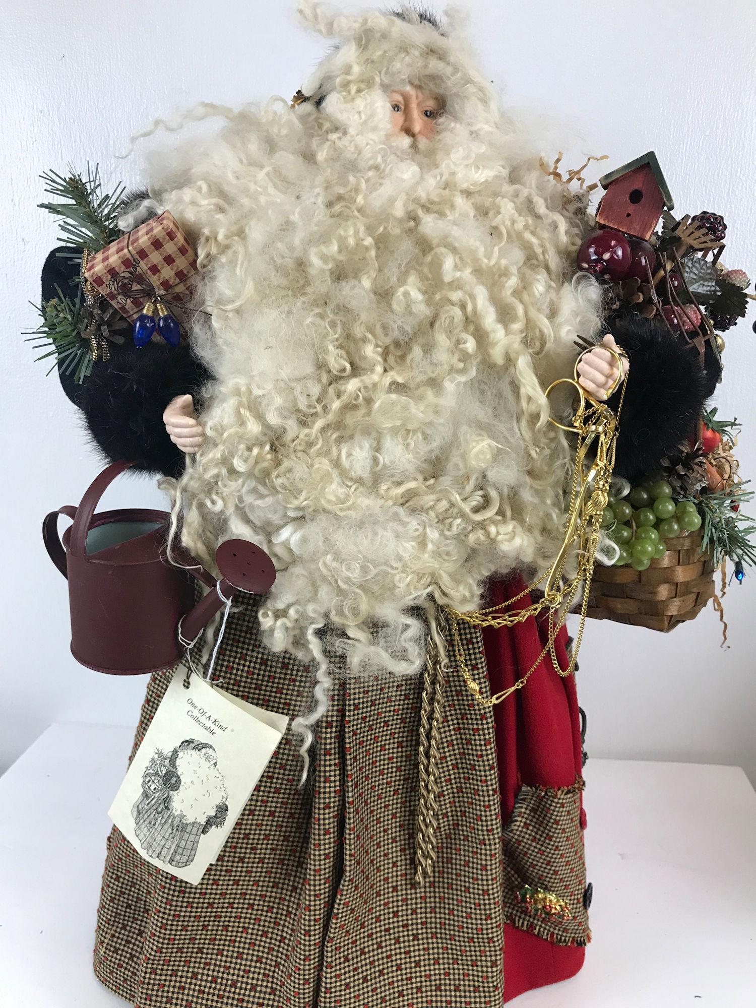 28" PLUSH VINTAGE STYLE SANTA ARTIST SIGNED: 28" PLUSH VINTAGE STYLE SANTA ARTIST SIGNED #000C0792000