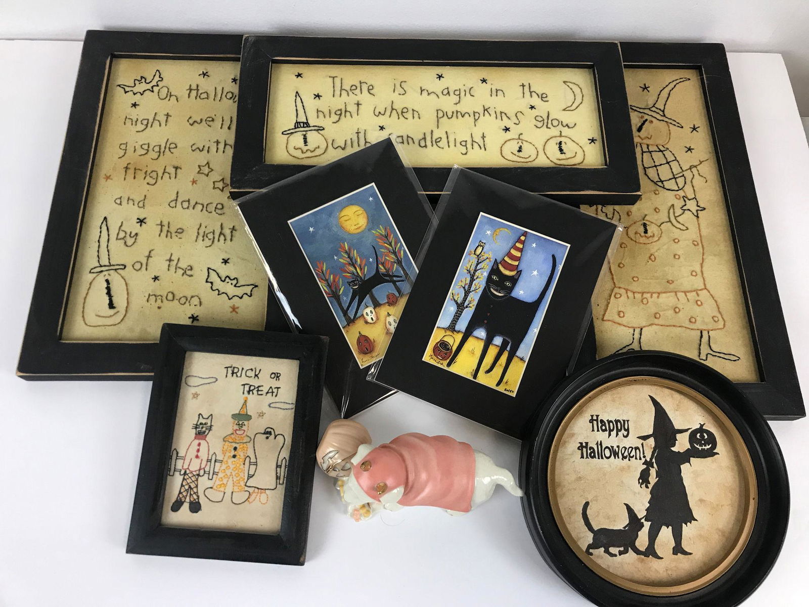 BOX LOT HALLOWEEN INCLUDING PICTURES AND 4"  LENOX (1 of 2)