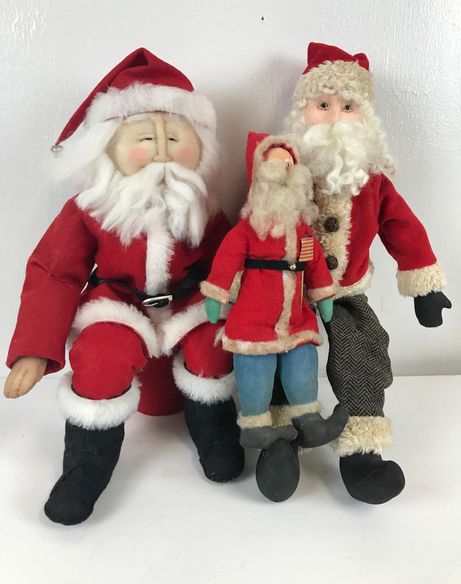 BOX LOT CHRISTMAS INCLUDING 3 SANTAS. 11" TO 14" (1 of 1)