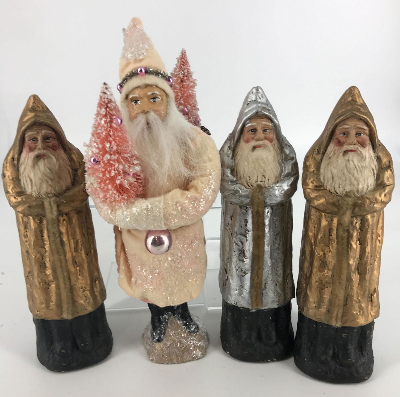 BOX LOT CHRISTMAS INCLUDING 11" PINK THEMED SANTA AND 3 (1 of 1)