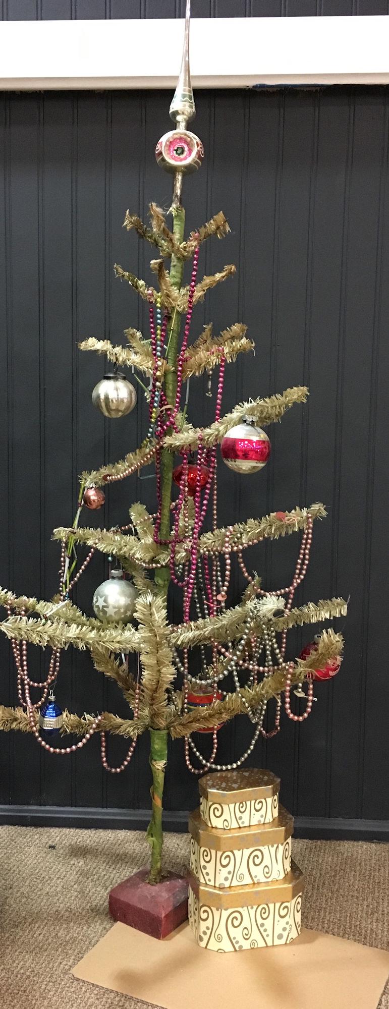 45" VINTAGE "FEATHER" TREE WITH VINTAGE PINK (1 of 1)