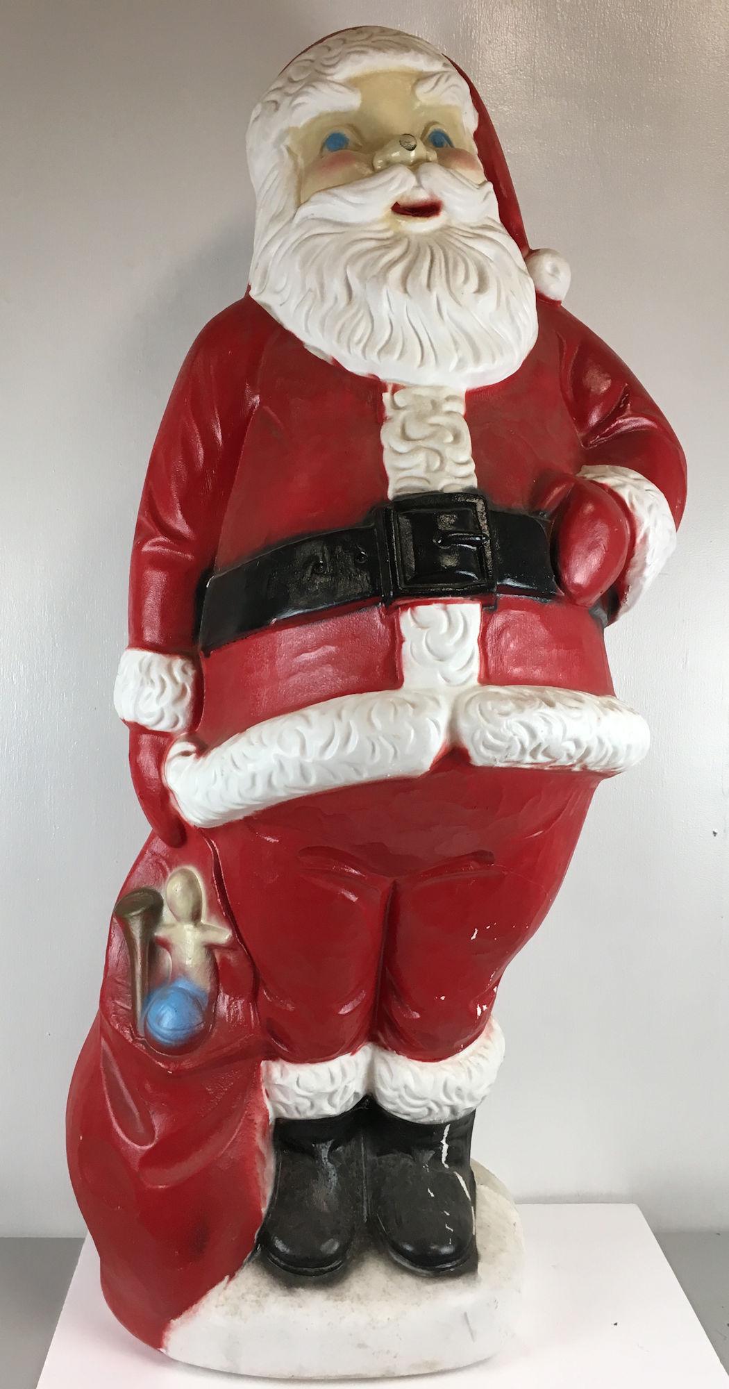 LIFESIZE MID CENTURY BLOW MOLD SANTA 59" (1 of 1)