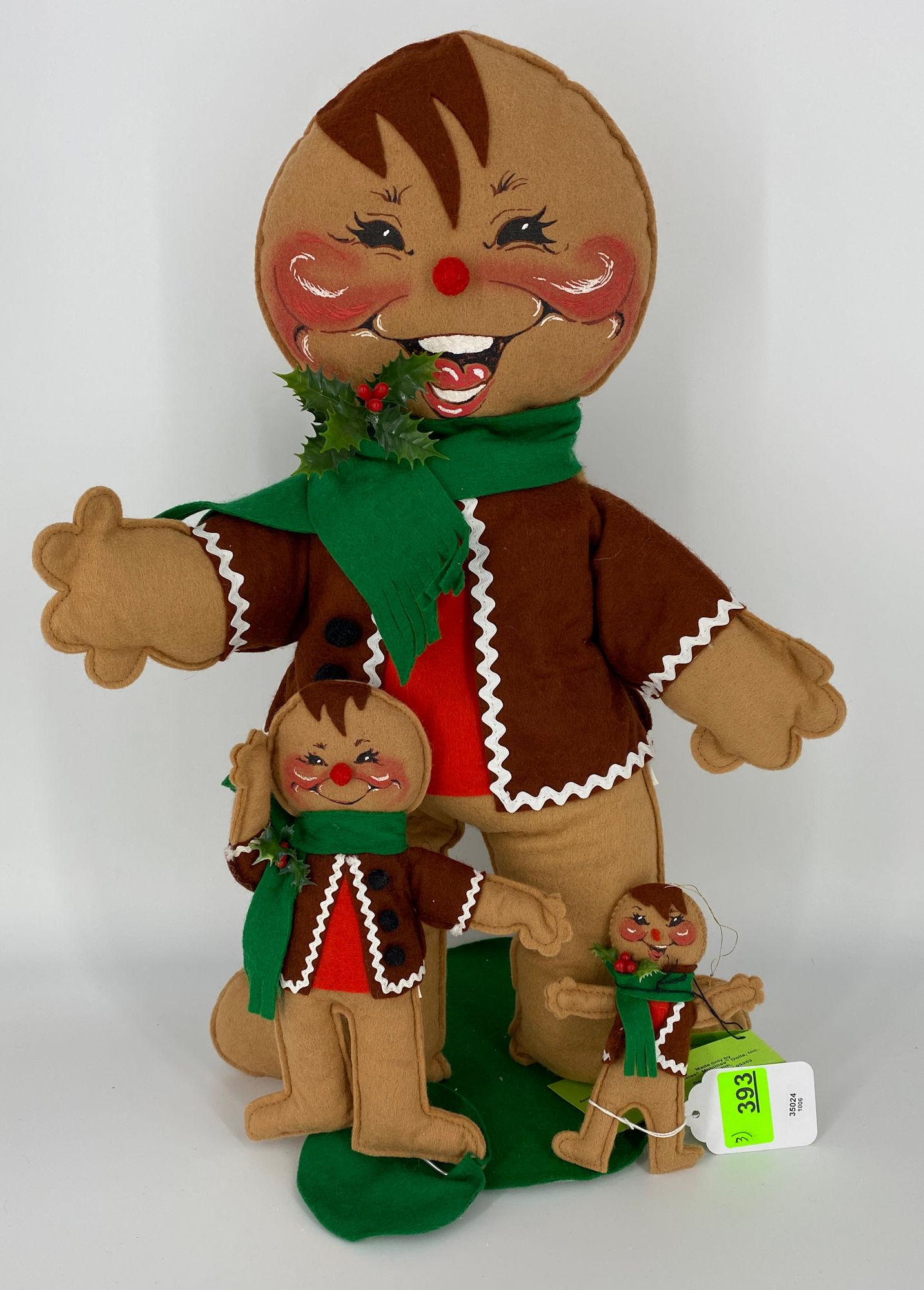 (3) ANNALEE DOLLS, GINGERBREAD MEN, 5" - 21" (1 of 1)