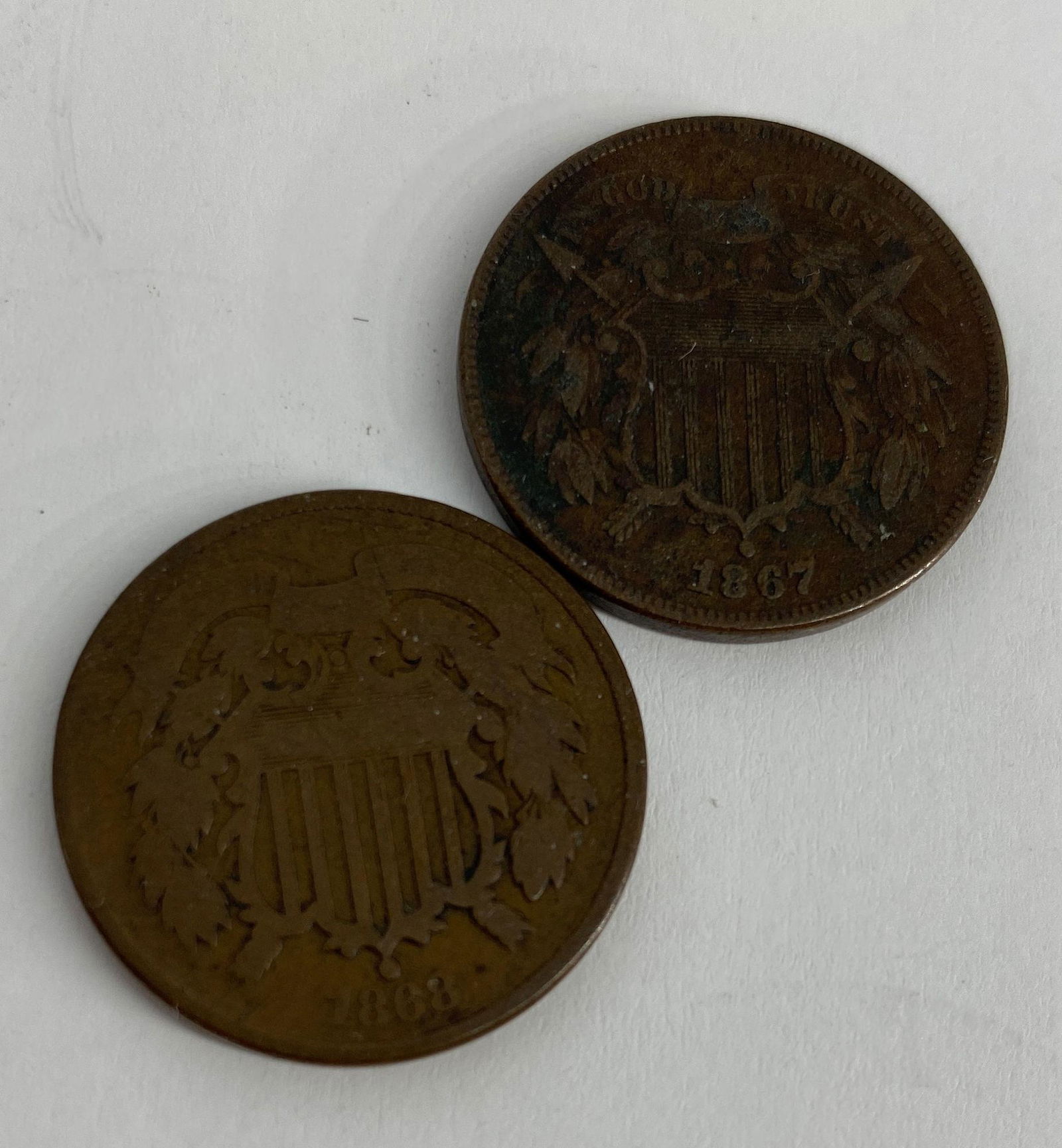 TWO U.S. TWO CENT COINS (1 of 5)