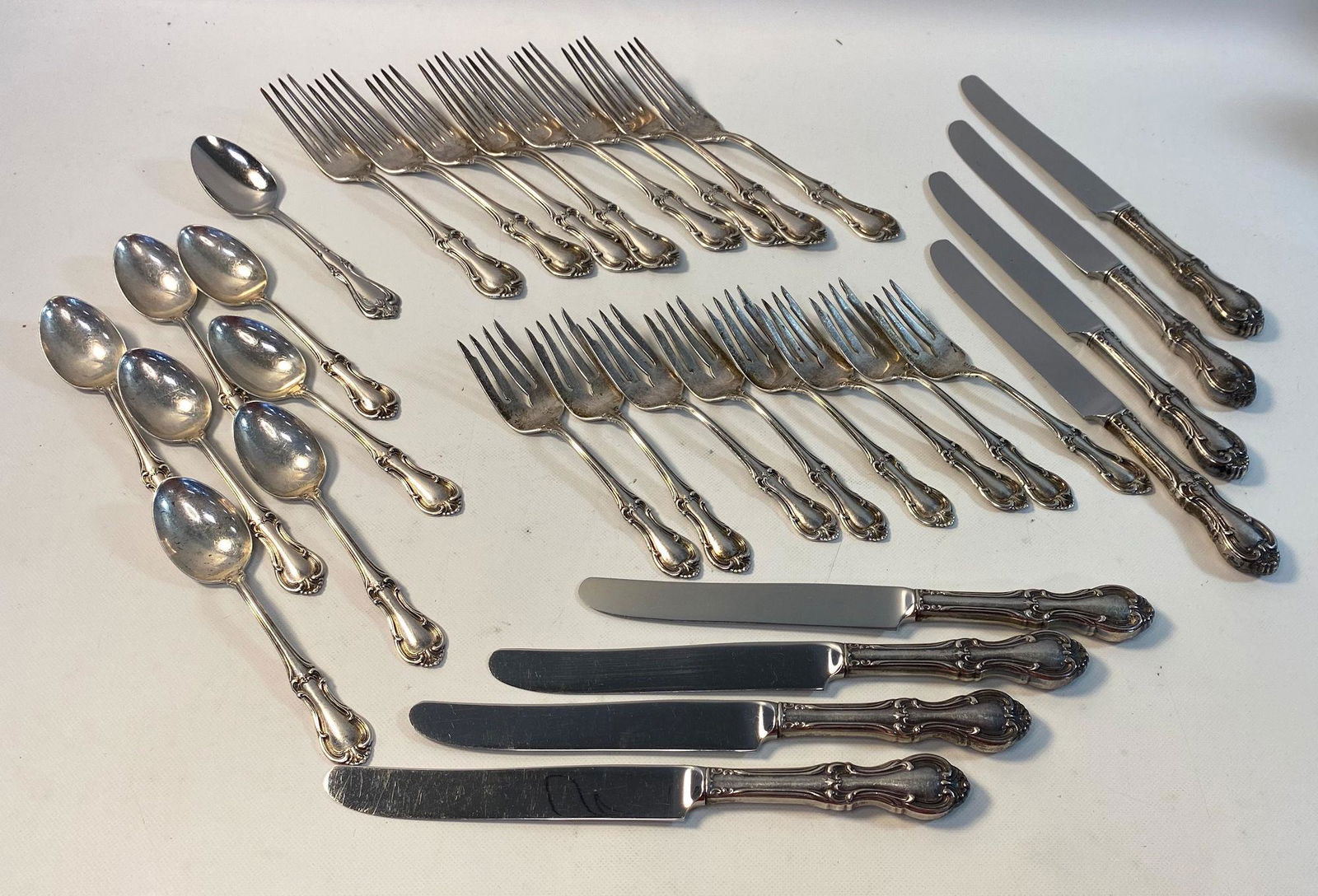 LOT OF STERLING SILVER FLATWARE (1 of 10)