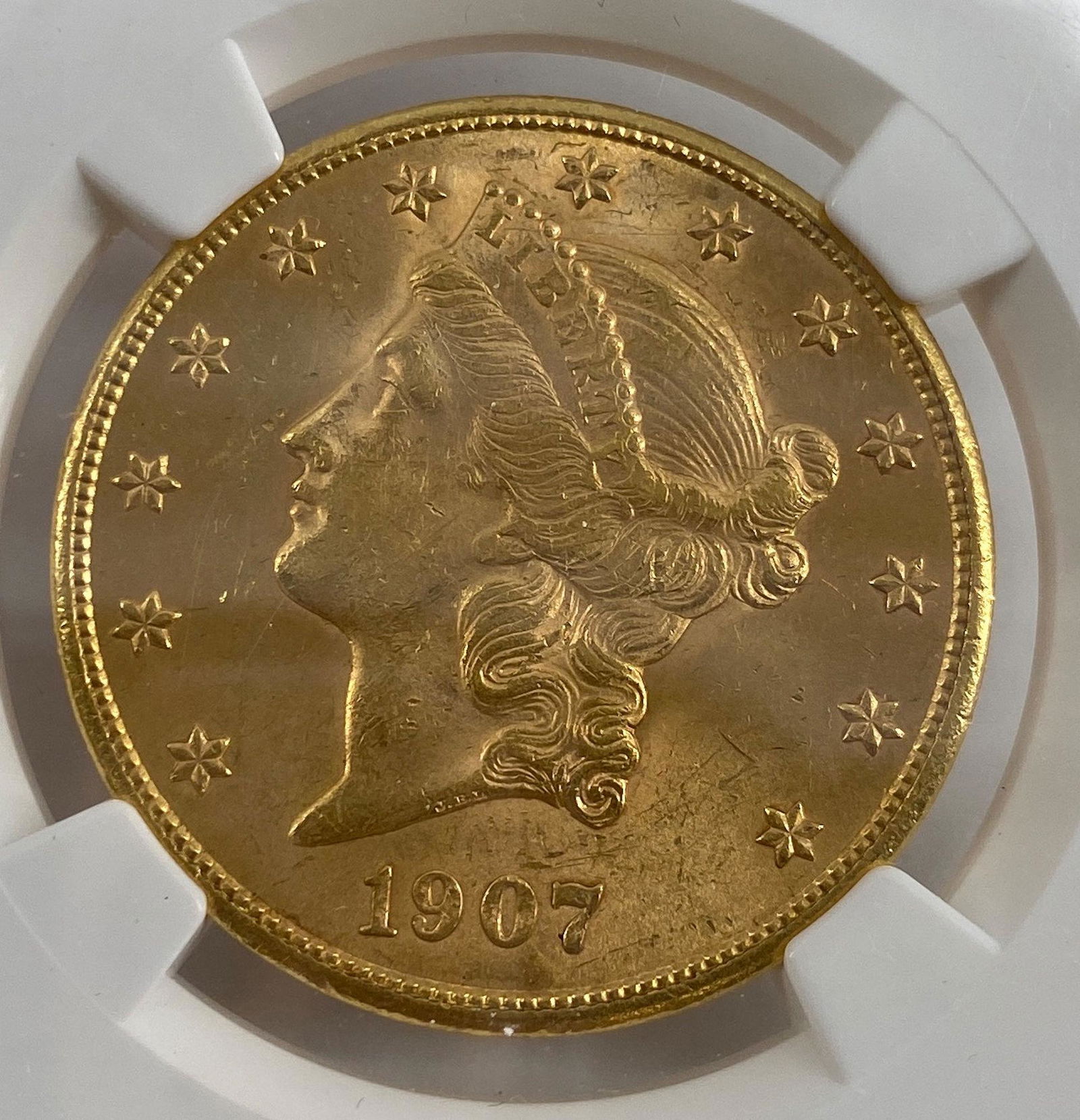 1907-S U.S. $20.00 GOLD LIBERTY HEAD DOUBLE EAGLE COIN (1 of 5)