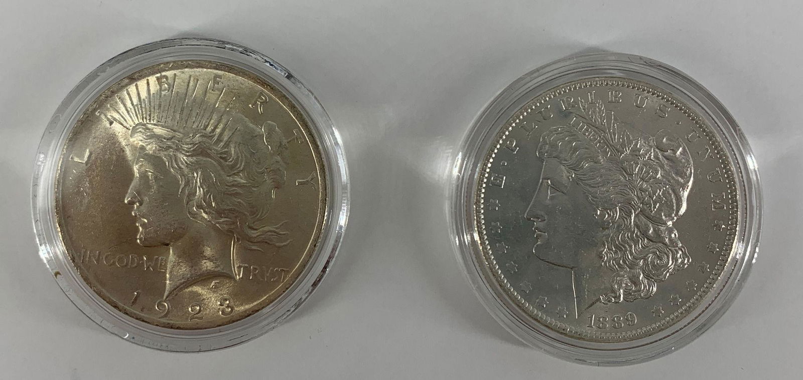 TWO U.S. SILVER DOLLAR COINS (1 of 7)