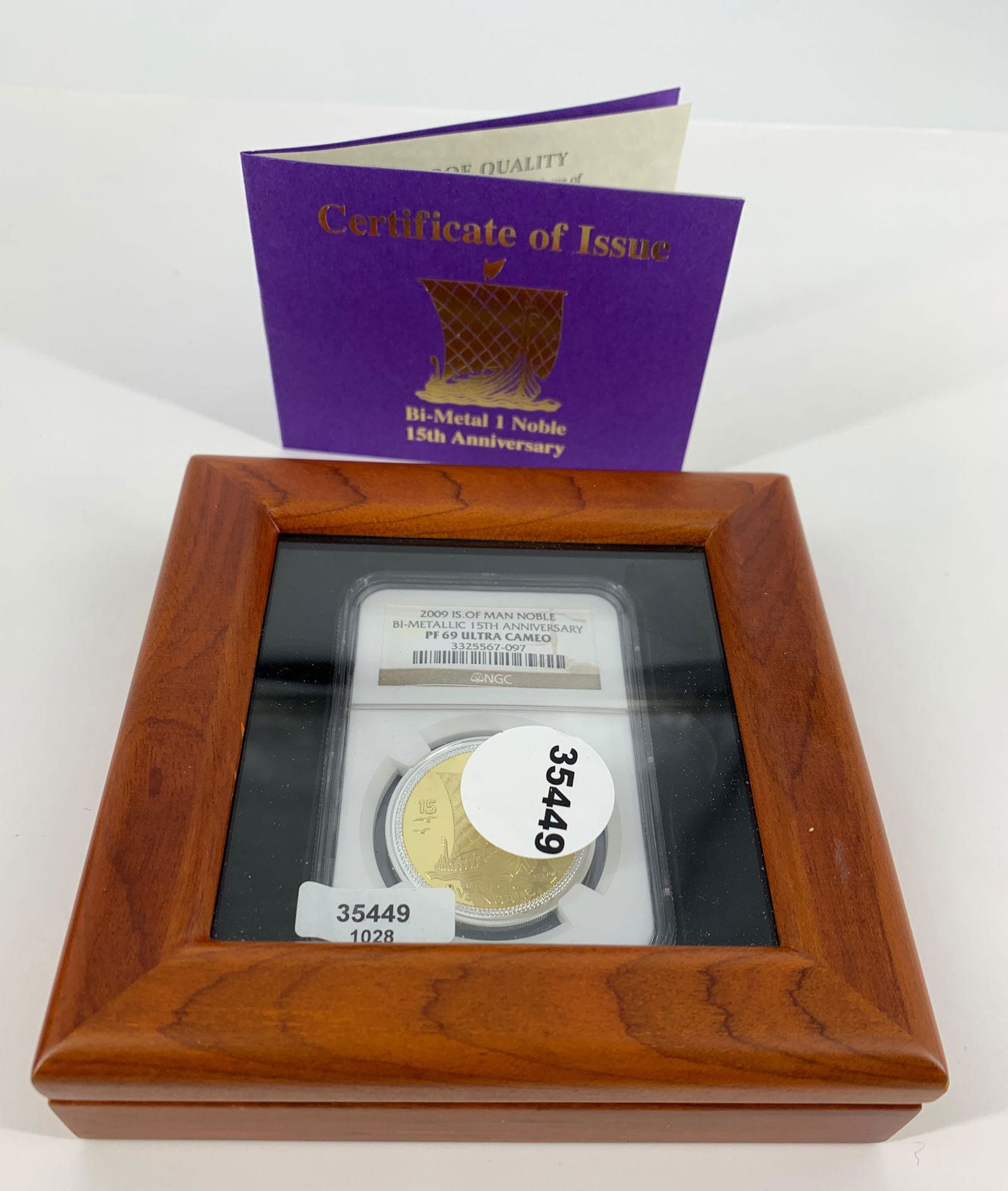 ISLE OF MAN BI-METALLIC GOLD/SILVER 1 NOBLE COIN (1 of 6)