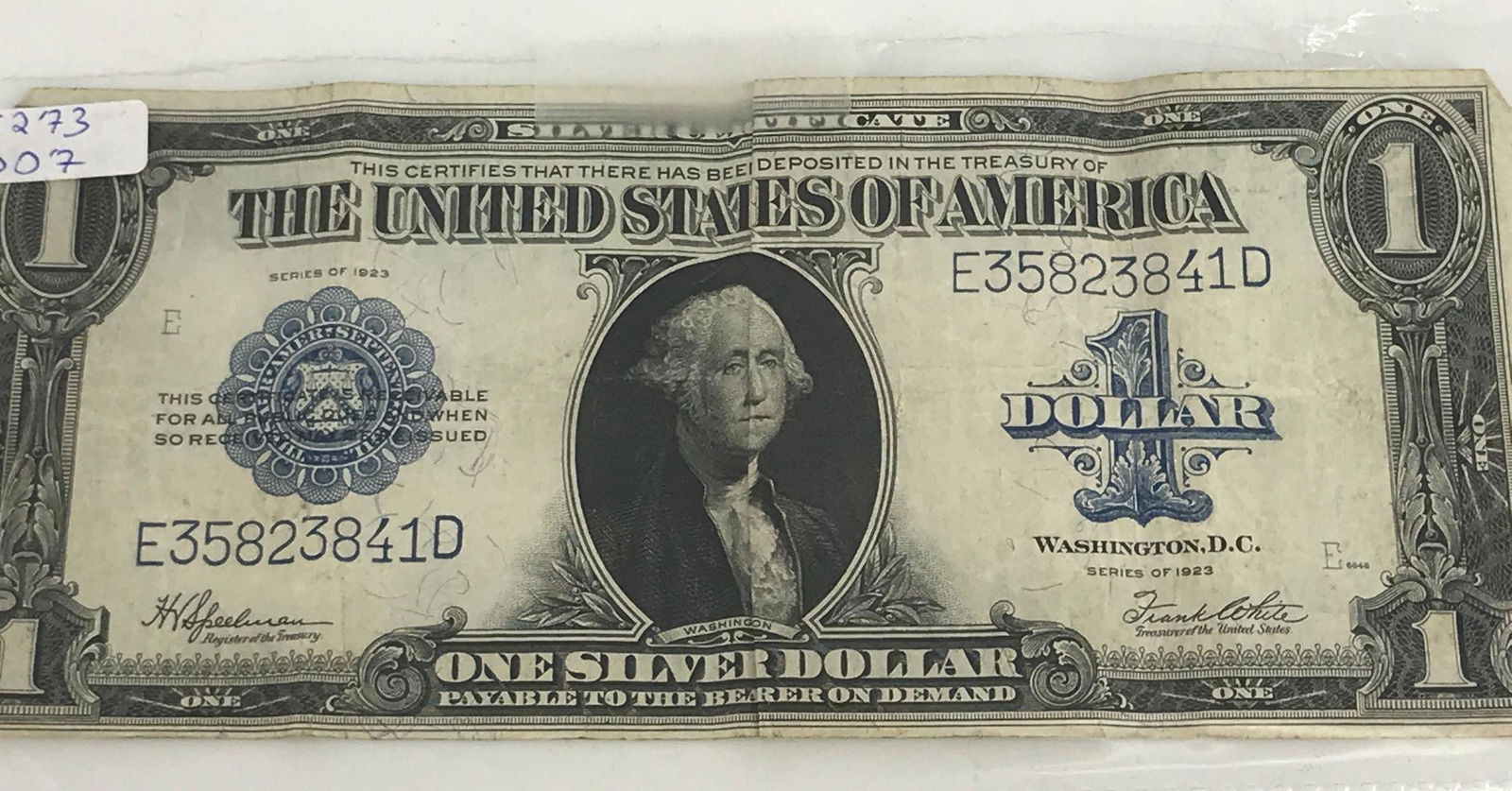 U.S. $1.00 SILVER CERTIFICATE (1 of 2)