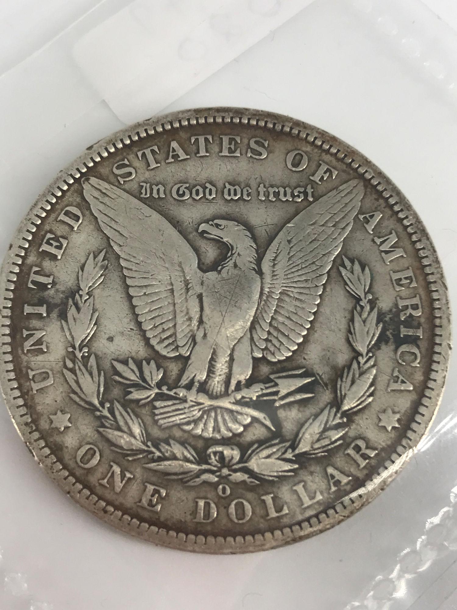 U.S. MORGAN SILVER DOLLAR COIN (1 of 2)