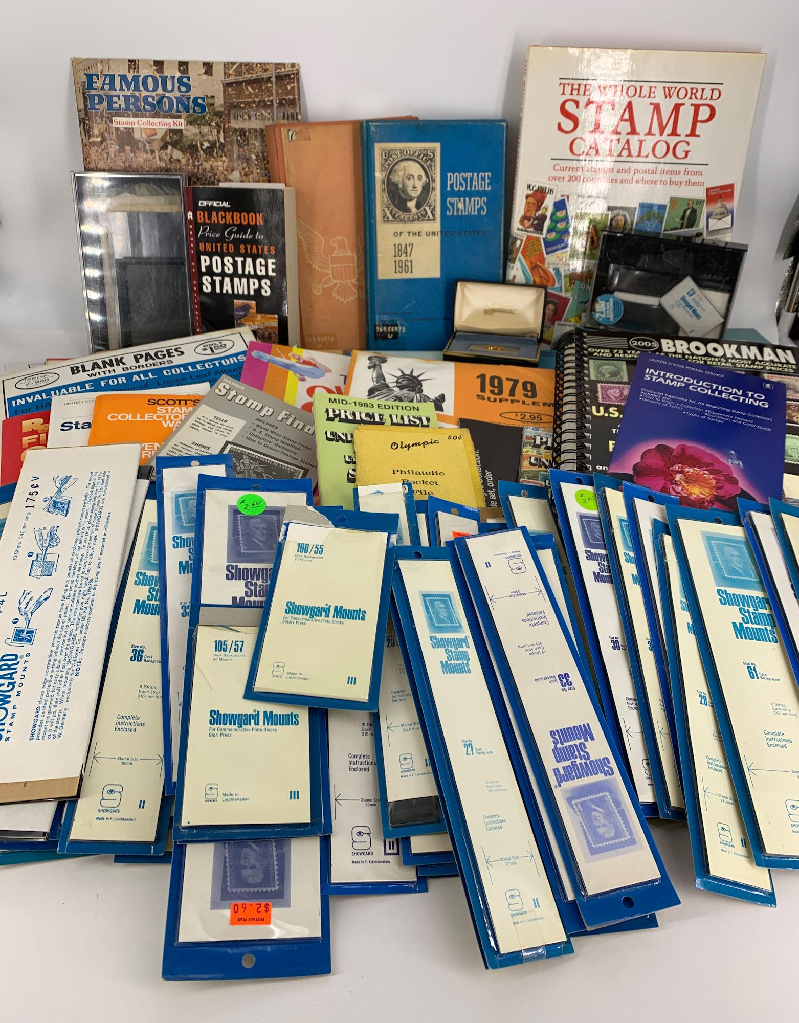 BOX LOT OF STAMP SUPPLIES (1 of 8)