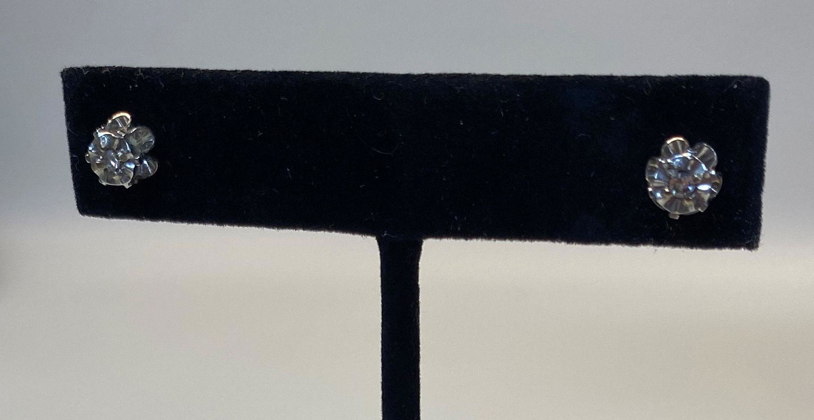 14KT WHITE GOLD DIAMOND SOLITAIRE EARRINGS (1 of 7)