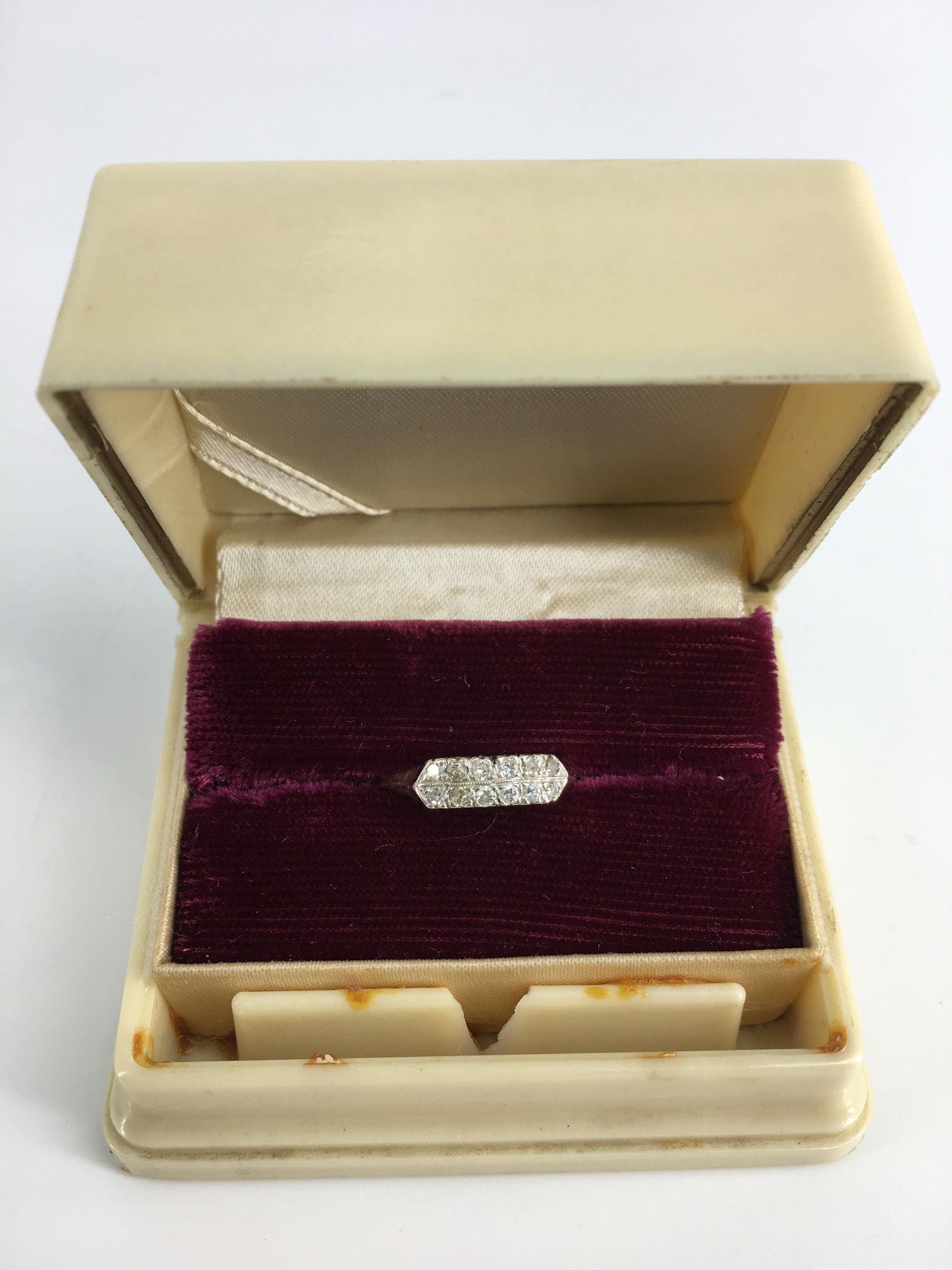 14KT GOLD DUAL TONE DIAMOND RING (1 of 3)