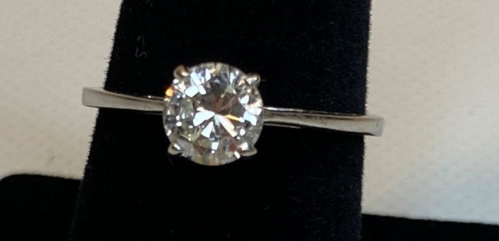 14KT WHITE GOLD DIAMOND SOLITAIRE ENGAGEMENT RING ~ (1 of 8)