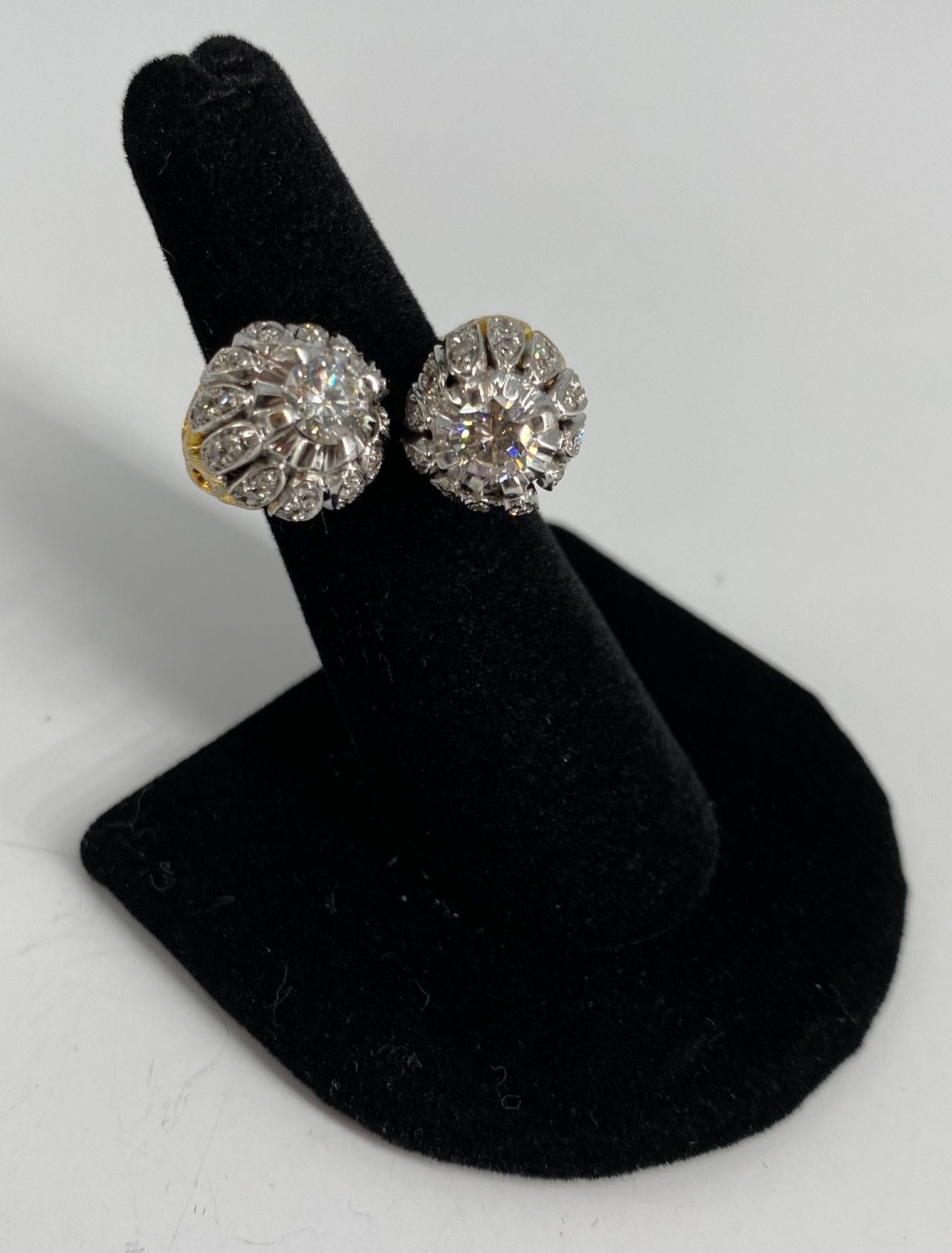 14KT DUAL TONE BYPASS SHANK RING WITH DIAMOND (1 of 11)