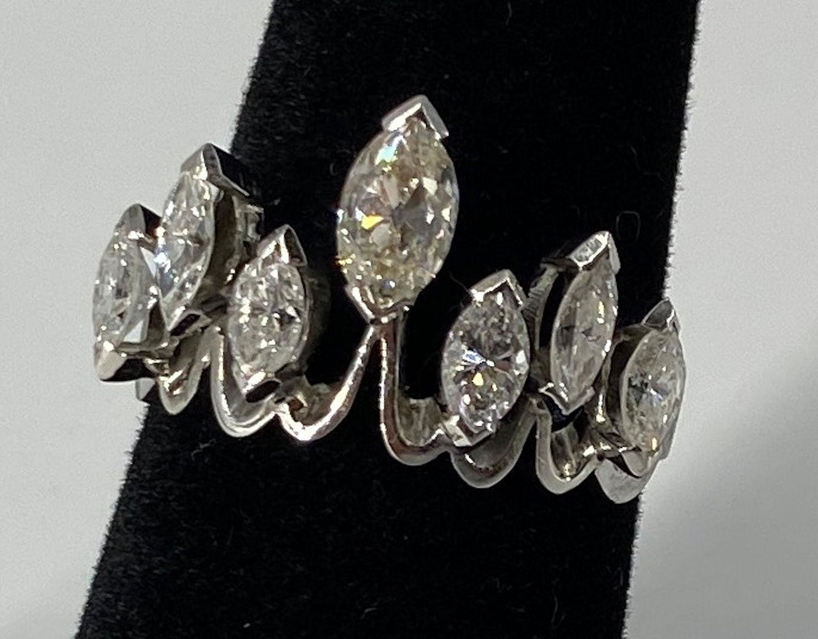 14KT WHITE GOLD AND DIAMOND CROWN STYLE RING (1 of 15)