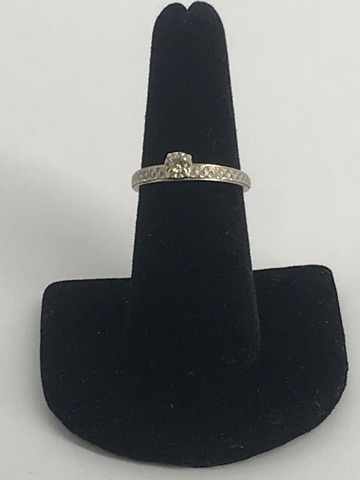 14KT WHITE GOLD ENGAGEMENT RING (1 of 3)